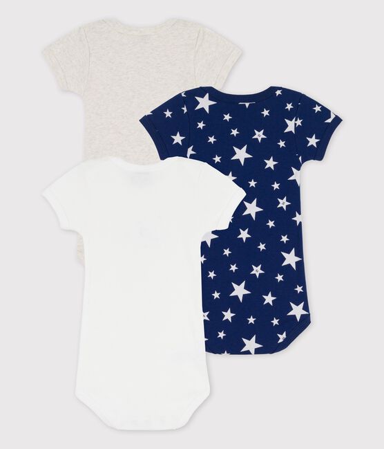 Starry Patterned Short-Sleeved Cotton Bodysuits - 3-Pack variante 1