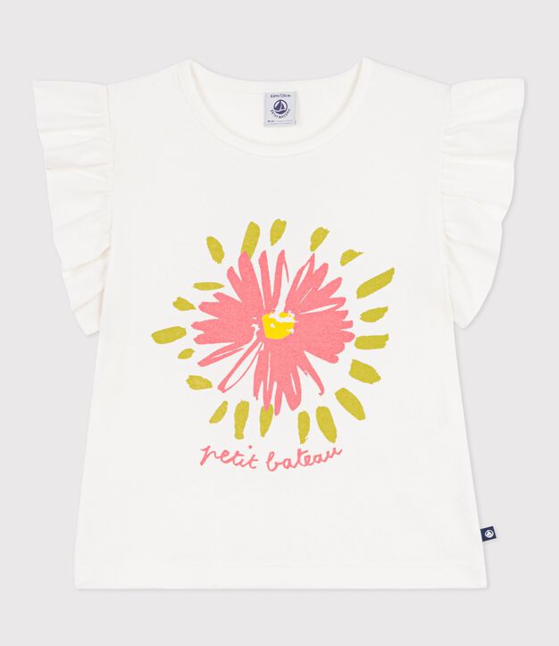 Children's short-sleeved cotton T-shirt white
