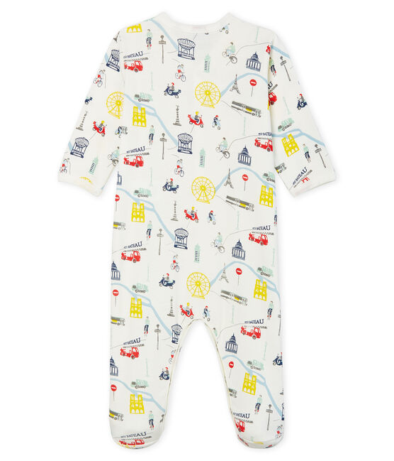 Baby Boys' Ribbed Sleepsuit MARSHMALLOW white/MULTICO white