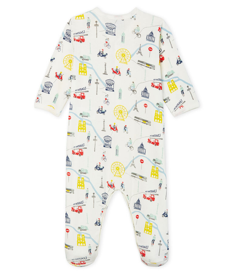Baby Boys' Ribbed Sleepsuit white/multicolor
