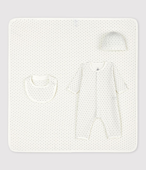 Babies' White Starry Organic Cotton Newborn Gift Set multicolor