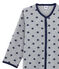 Little boy's onesie SUBWAY grey/LOGO blue