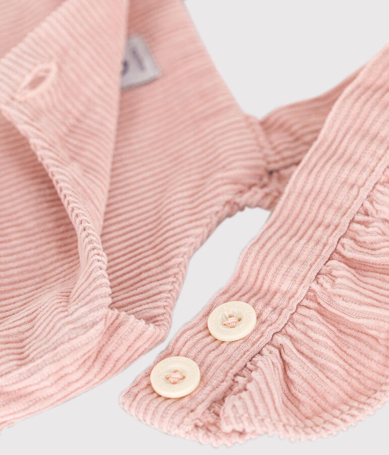 Babies' corduroy dungarees SALINE pink