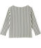 Marinière femme courte brodée COQUILLE beige/SMOKING blue