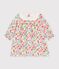 Babies' long sleeved floral-print cotton dress white/multicolor