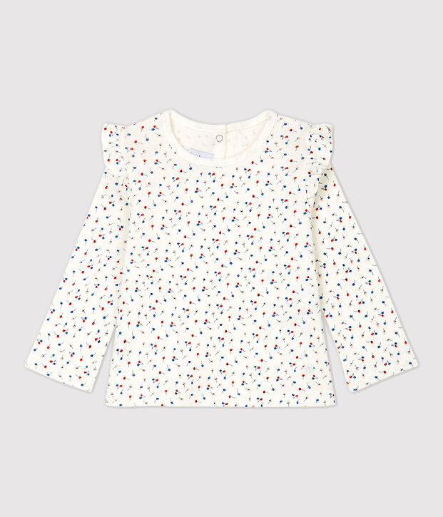 Babies' Cotton Blouse white/multicolor