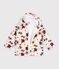 Children's hooded jacket in floral sherpa Ecru/multicolor