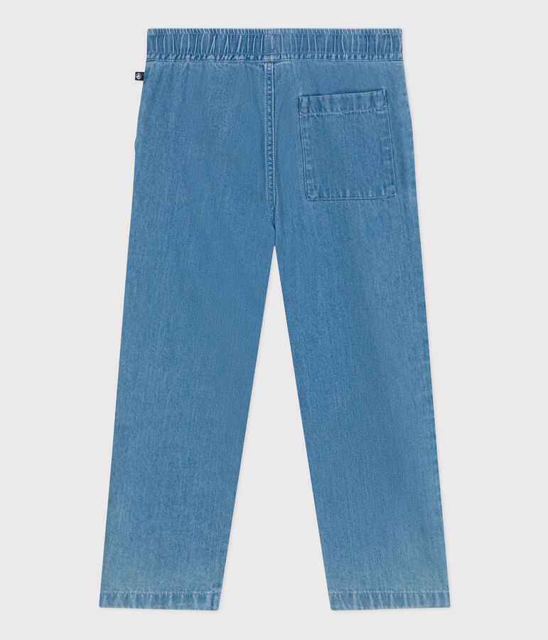 Boys' Straight Light Denim Trousers blue