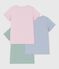 Pack of children's short-sleeved plain cotton T-shirts variante 1