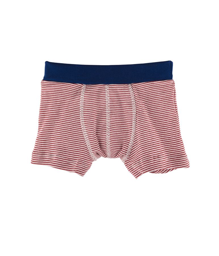 Boys' Boxer Shorts CARMIN red/MARSHMALLOW white