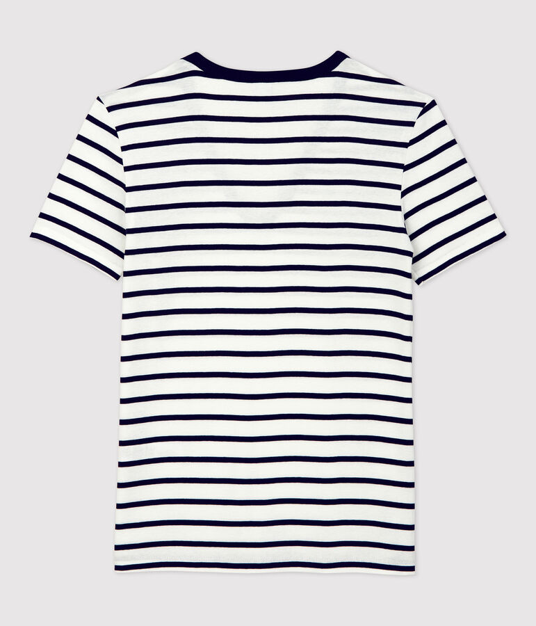 Women's Iconic Cotton V-Neck T-Shirt white/blue