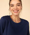 Women's Straight Round-Neck Cotton T-Shirt INCOGNITO blue