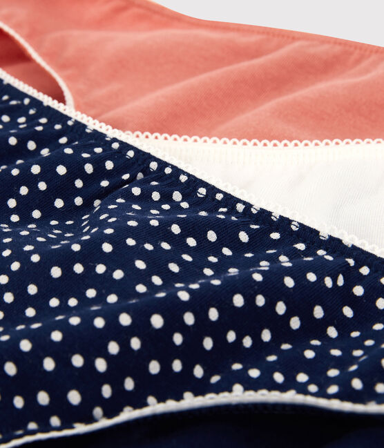 Girls' Spotted Cotton and Elastane Briefs - 3-Pack variante 1