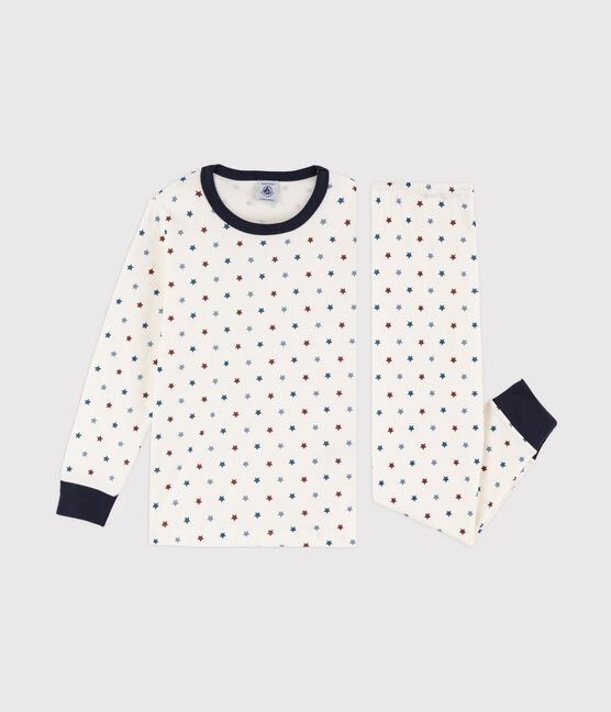 Boys' Boat Print Ribbed Pyjamas MARSHMALLOW white/MULTICO white
