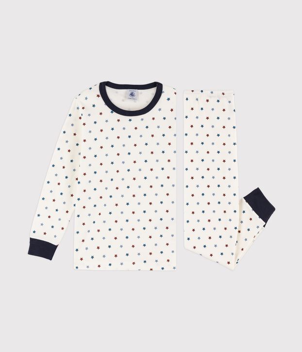 Boys' Boat Print Ribbed Pyjamas white/multicolor