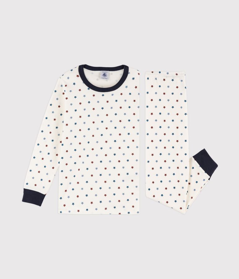 Boys' Boat Print Ribbed Pyjamas white/multicolor