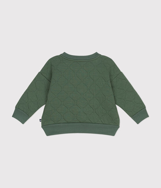 Babies' Quilted Tube Knit Baseball Jacket CROCO green