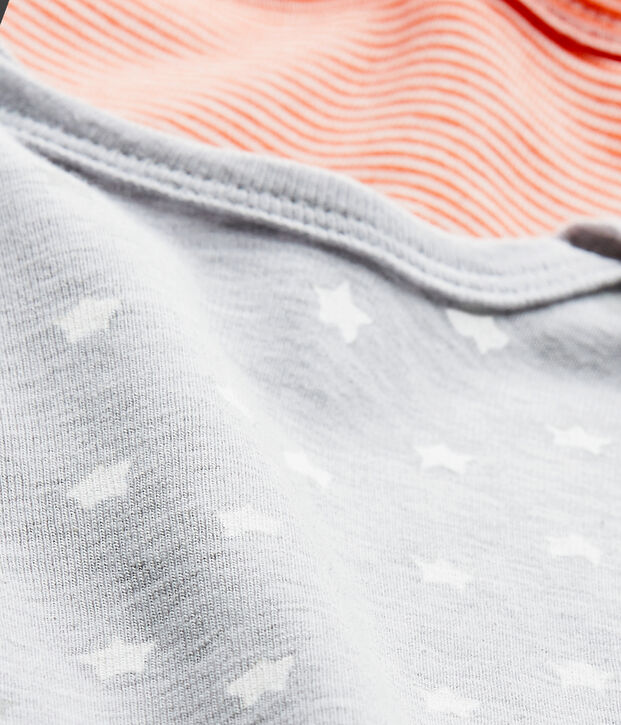 Set of 2 baby boys' short-sleeved bodysuits white