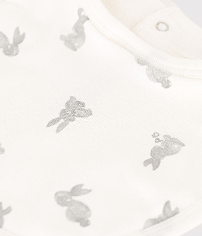 Cotton bib white/grey
