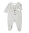 Unisex baby's terry velour sleeper BELUGA CHINE grey