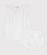 Baby Girls' Short-Sleeved Organic Cotton Poplin Dress with Bloomers