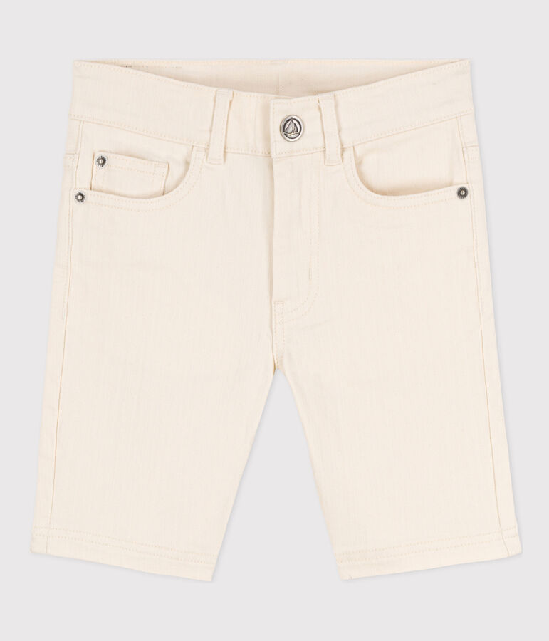 Boys' Denim Bermuda Shorts Ecru