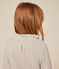 Girls long-sleeved ribbed T-shirt MONTELIMAR CHINE beige