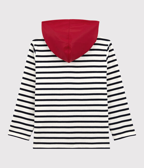 Unisex Children's Cotton Hoodie MARSHMALLOW white/SMOKING blue