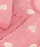 Children's heart print velour nightdress ROSEWOOD pink/MARSHMALLOW