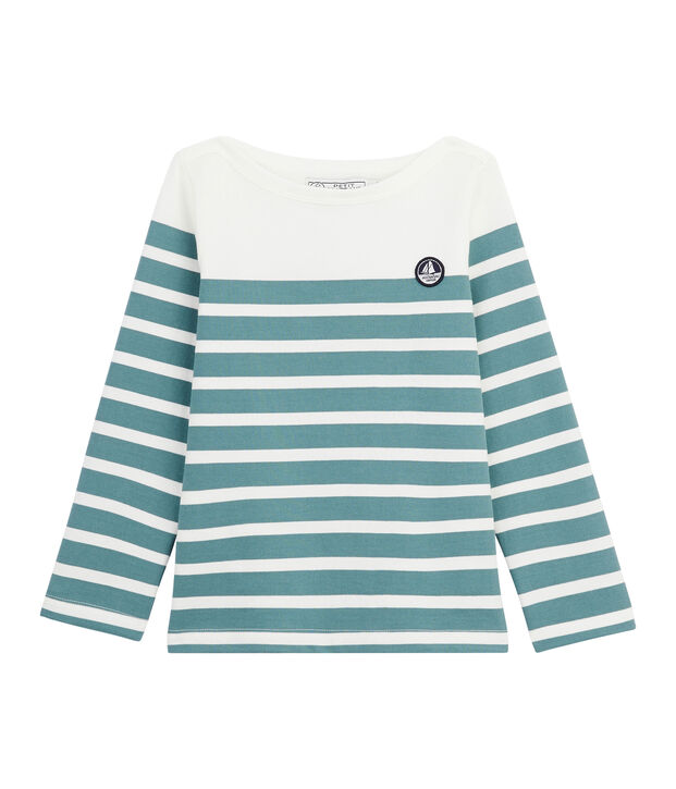 Children's Jersey Breton Top white/green