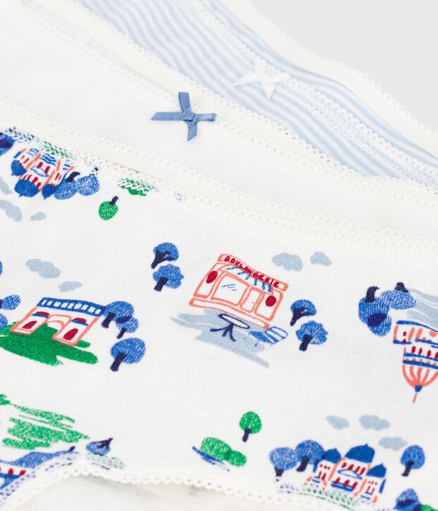 Pack of Paris print cotton shorties for children multicolor