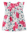 Baby girl's print dress with butterfly sleeves MARSHMALLOW white/MULTICO white