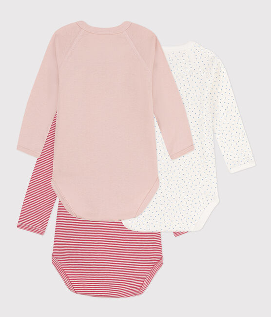 Long-Sleeved Wrapover Printed Cotton Bodysuits - Pack of 3 variante 2