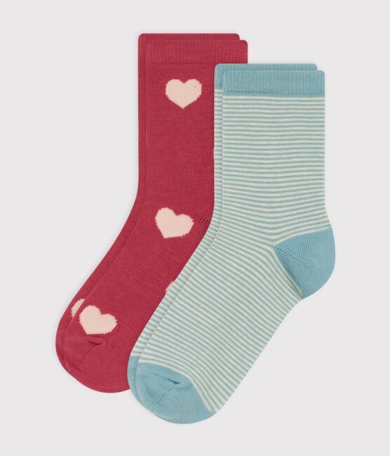 Children's Cotton Jersey Heart Socks - Pack of 2 variante 2