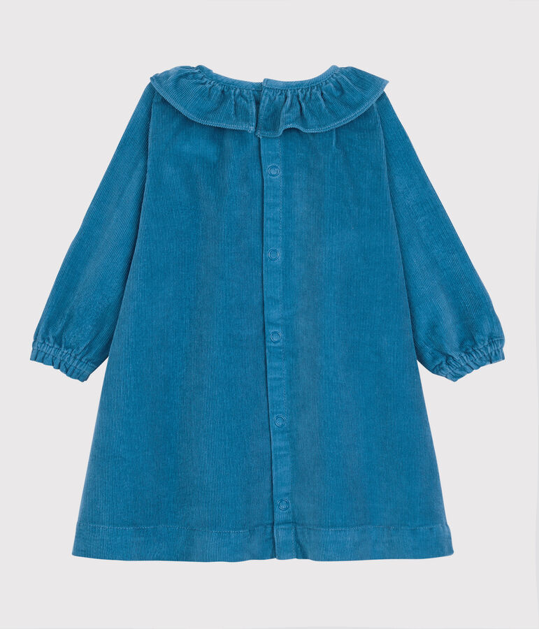 Babies' Velour Dress MALLARD blue