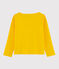Girls' Cotton Cardigan JAUNE yellow