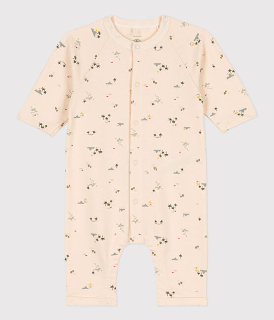 Babies' Patterned Fleece Jumpsuit AVALANCHE white/MULTICO