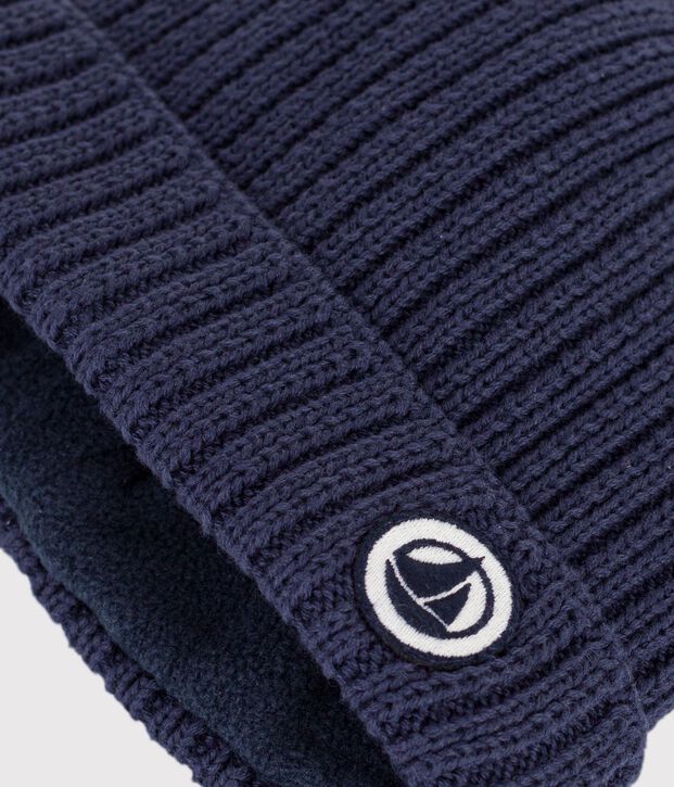 Babies' Knit Hat with Fleece Lining SMOKING