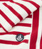 Women's stripy breton top TERKUIT red/MARSHMALLOW white