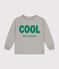 Little boys' long-sleeved T-shirt in fine jersey CHATON CHINE grey