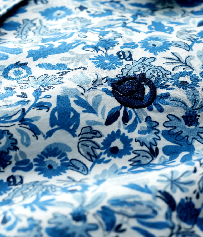 Boys' Poplin Shirt white/multicolor