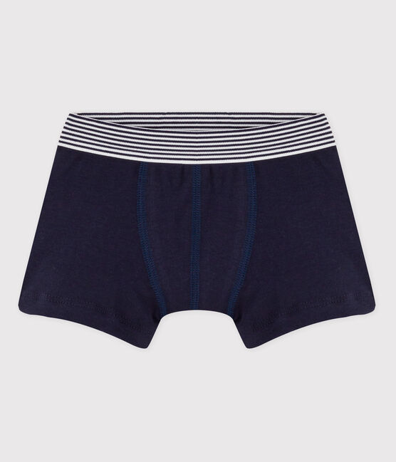 Boys' Cotton Boxer Shorts SMOKING blue