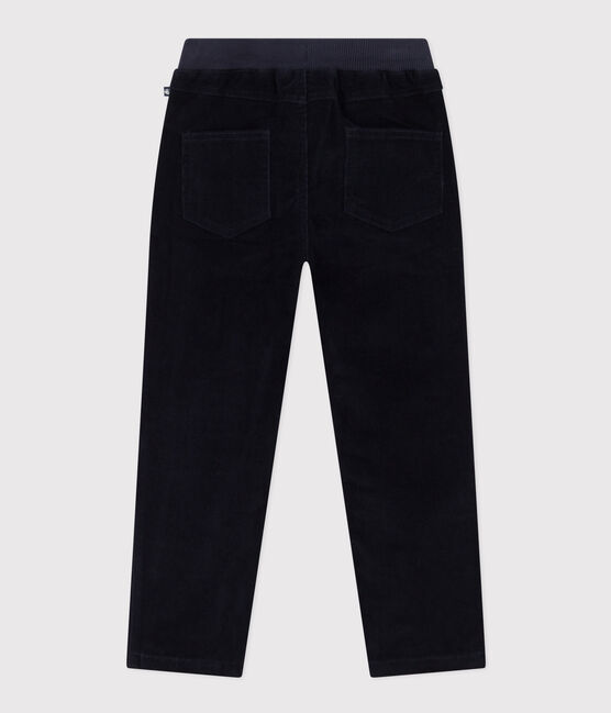 Unisex Straight-Fit Medium Velour Trousers SMOKING blue