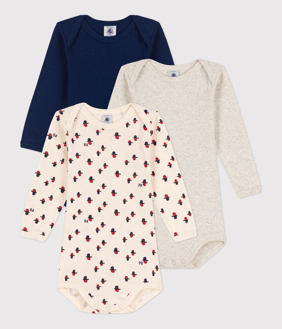 Babies' Long-Sleeved Cotton Bodysuits - 3-Pack variante 1