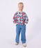 Children's floral print cotton sweatshirt MARSHMALLOW white/MULTICO white