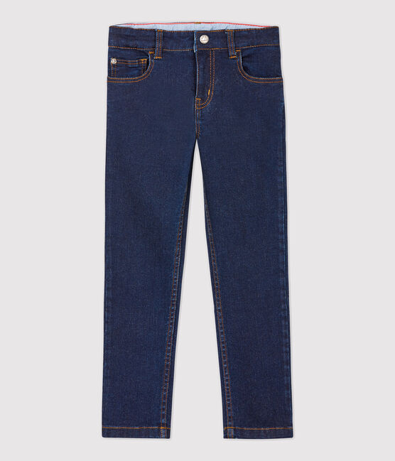 Boys' Slim-Fit Denim Trousers DENIM BLEU FONCE blue
