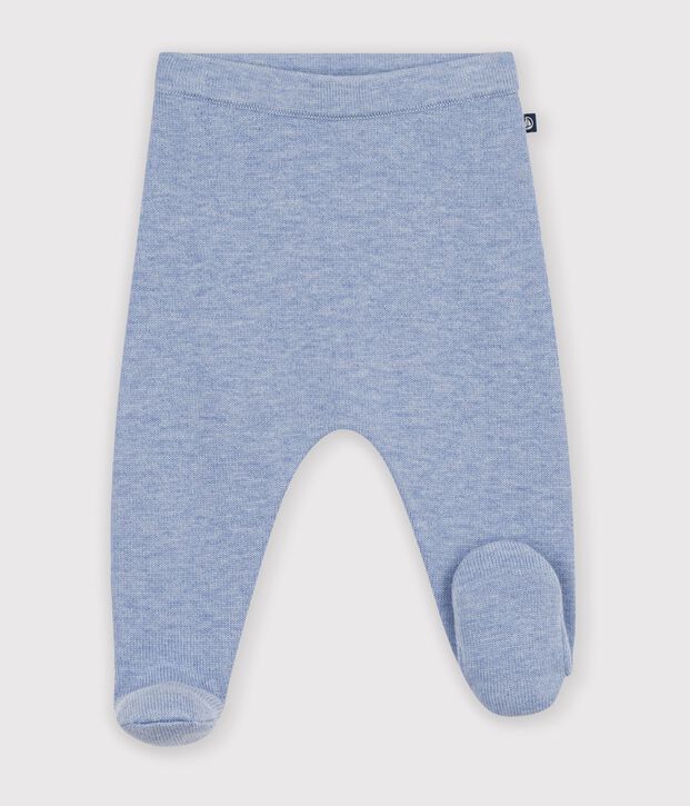 Pantalon b&eacute;b&eacute; en tricot laine et coton uni POLAIRE