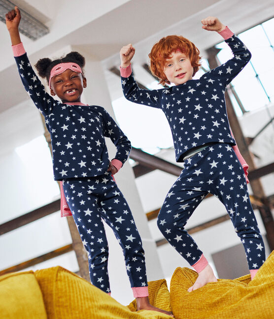 Children's Unisex Fancy Dress Glow in the Dark Cotton Pyjamas with mask INCOGNITO /MARSHMALLOW