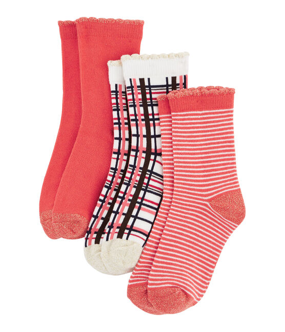 Girls' Socks - 3-Piece Set SIGNAL red/MULTICO white