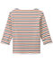 Women's heavy jersey tricolor sailor top COQUILLE beige/SMOKING blue/TERKUIT